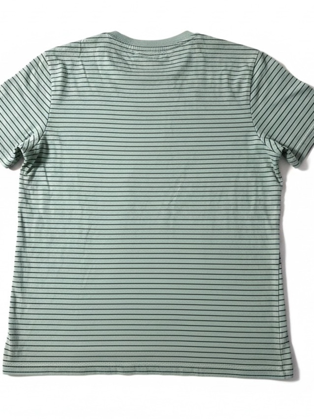 J. Crew Mint Green Short-Sleeve Pocket Tee with Navy Stripes - Size L - Picture 3 of 6